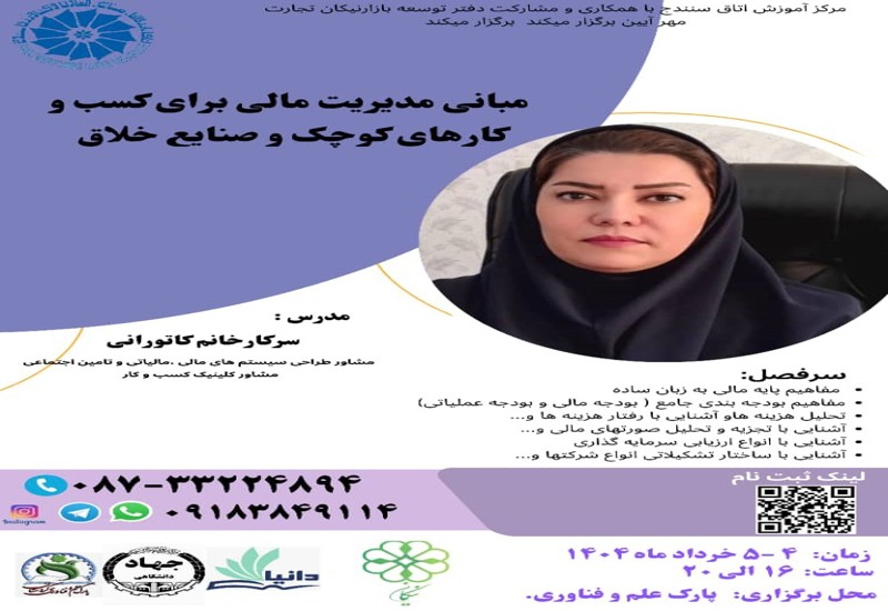 مبانی مدیریت مالی برای کسب و کارهای کوچک و صنایع خلاق